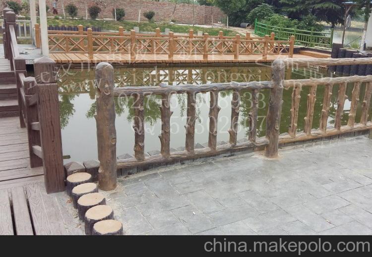 特色仿木混凝土护栏 水泥艺术围栏模具 仿树皮栏杆模具产品图片,特色仿木混凝土护栏 水泥艺术围栏模具 仿树皮栏杆模具产品图片大全,武汉市黄陂区新华工艺饰品厂-